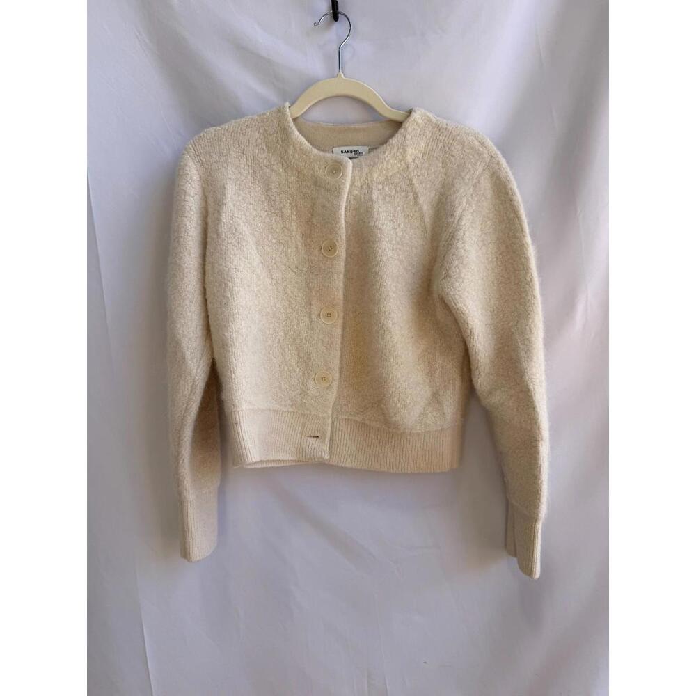 Sandro Creamy Knit Cardigan Size 1 - Picture 4 of 10
